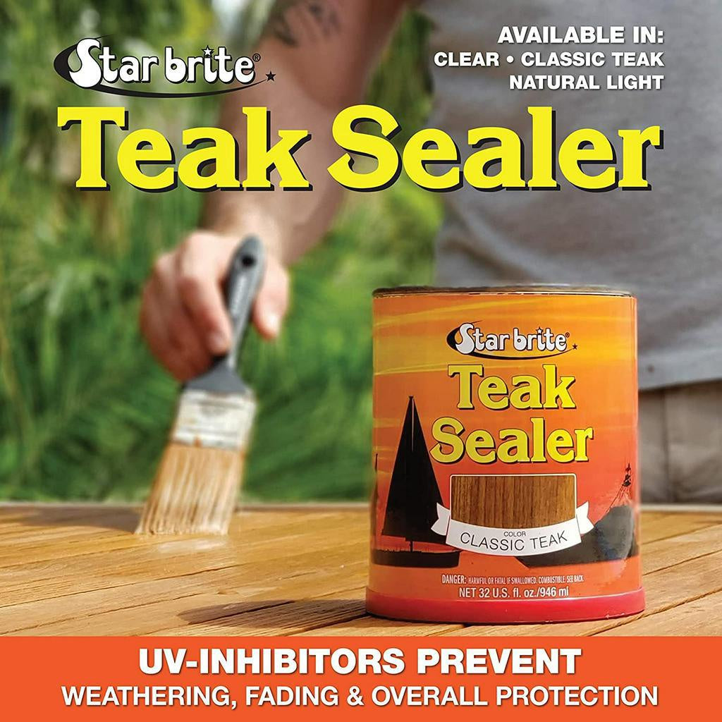Star Brite Teak Sealer Natural Light Color One Coat Coverage For All - 473ml