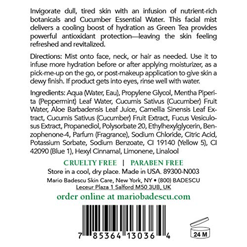 Mario Badescu Skin Care Facial Spray with Aloe, Cucumber And Green Tea 8 oz. / 236 ml