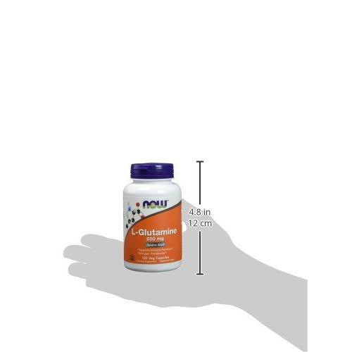 NOW L-Glutamine 500mg Amino Acid (120 Veg Capsules)
