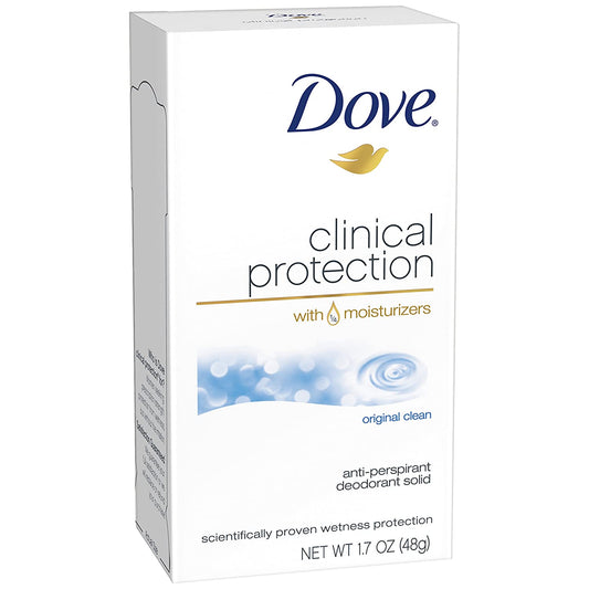 Dove Clinical Protection with Moisturizers Anti-perspirant & Deodorant, Original Clean, 1.7 oz. / 48g