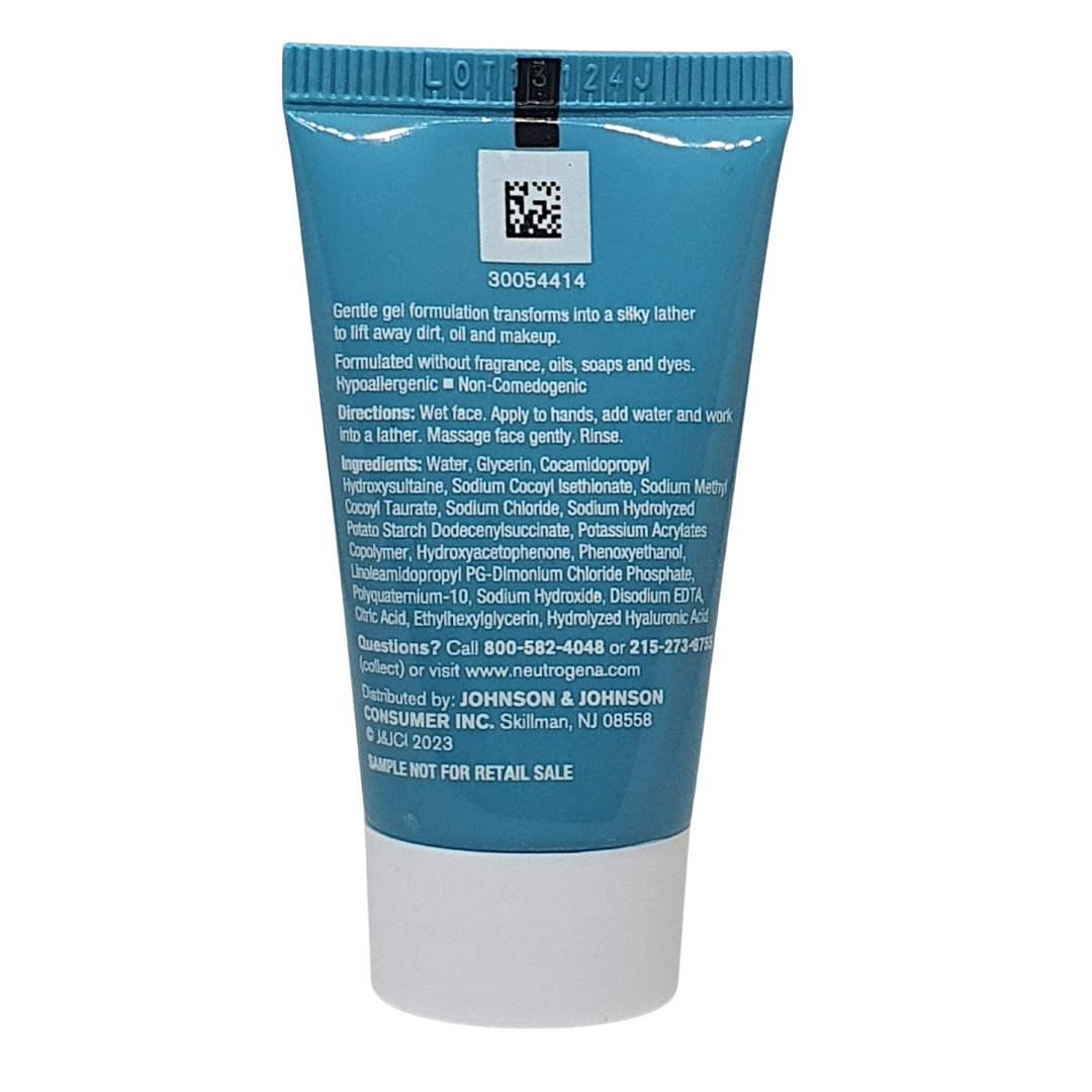 Neutrogena Hydro Boost Hydrating Gel Cleanser, Fragrance Free, 0.5 fl oz / 14 mL