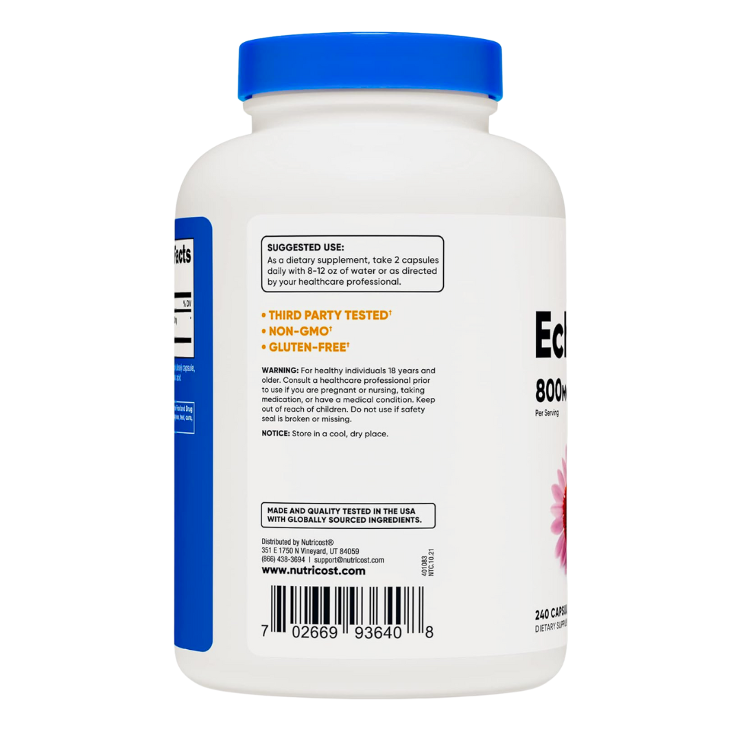 Nutricost Echinacea 800mg Supplement 240 Capsules