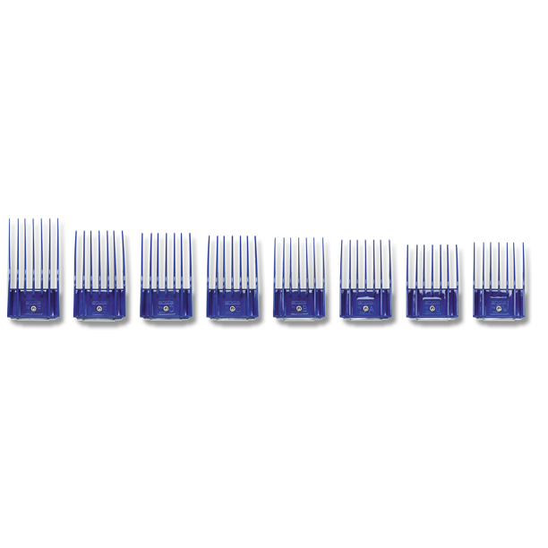 Andis 8 Piece Large Comb Set Blue