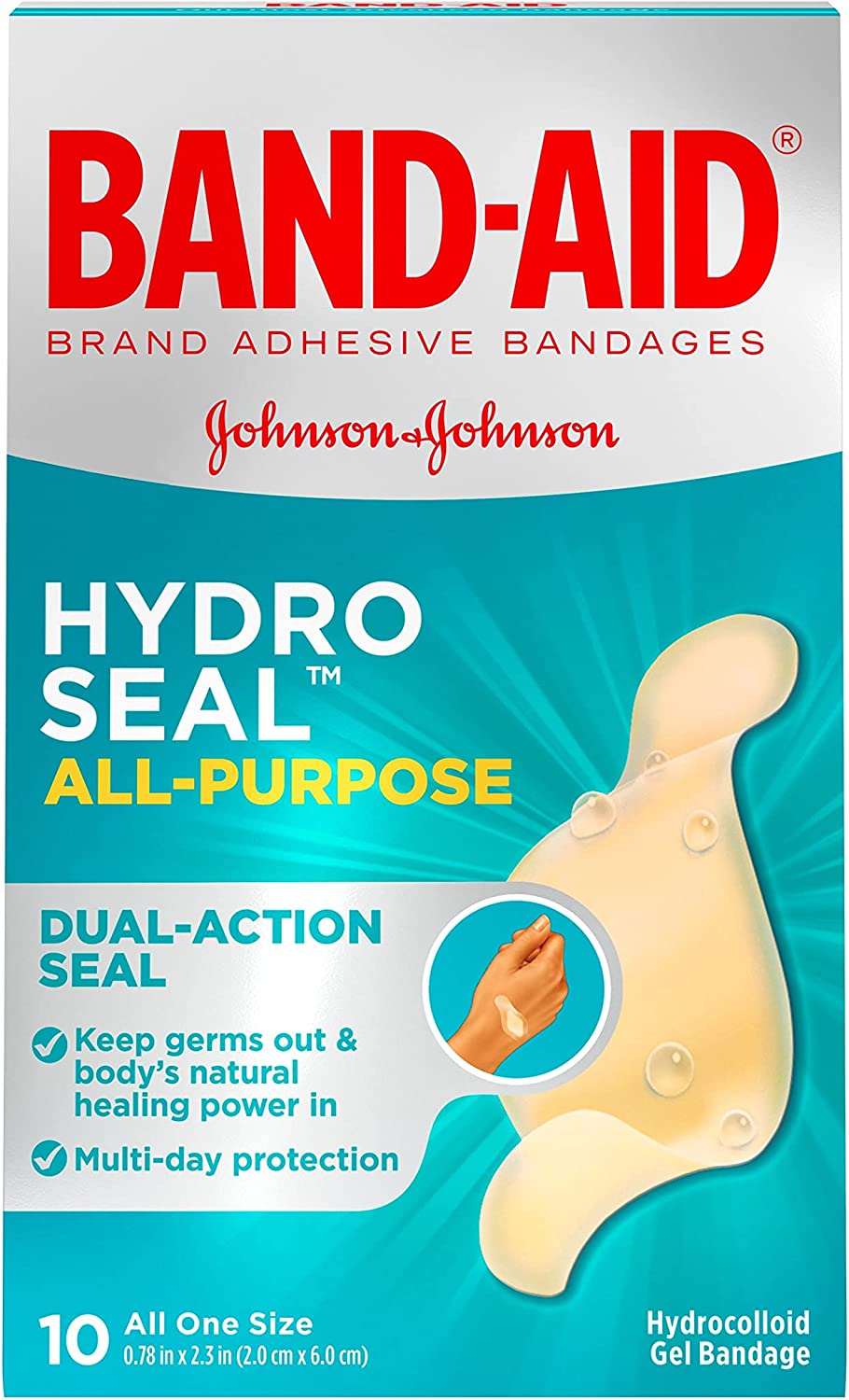 Band-Aid Hydro Seal Dual Action Seal Hydrocolloid Gel Bandage