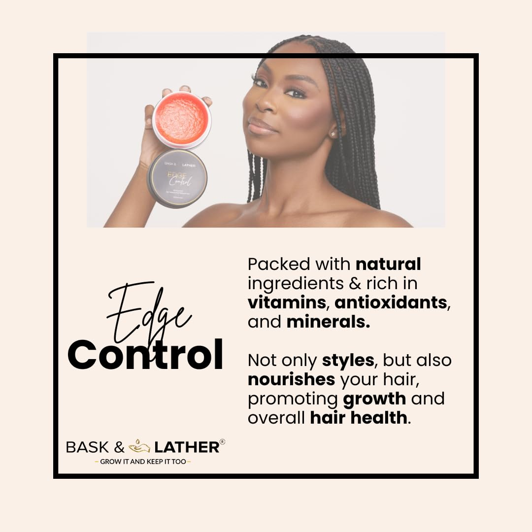 Bask & Lather Edge Control Strong Hold, 150 ml / 5.3 oz