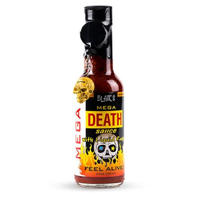 Blair's Mega Death Hot Sauce with Liquid Fury and Skull Key Chain, 5 fl.oz / 150ml