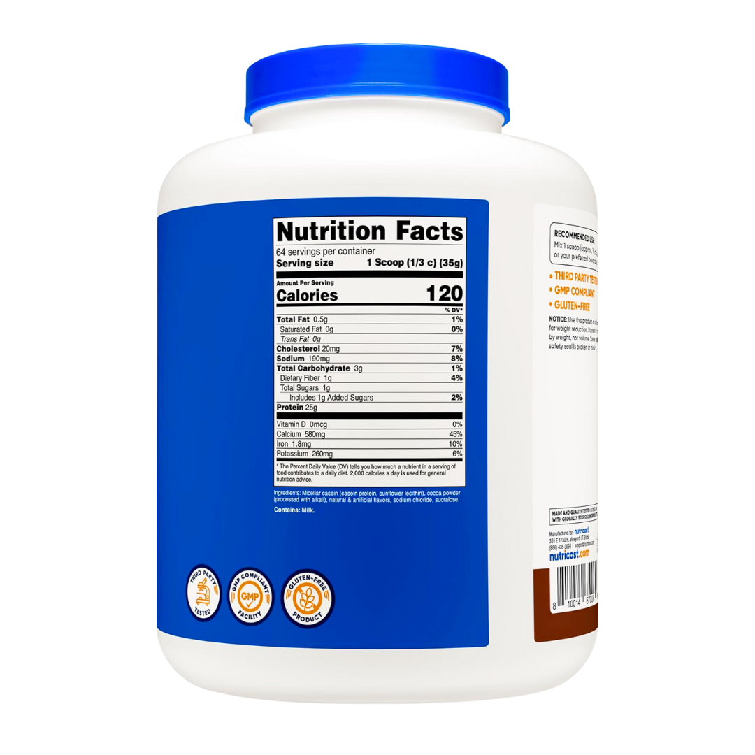 Nutricost Casein Protein Powder Chocolate 5lb / 2268g