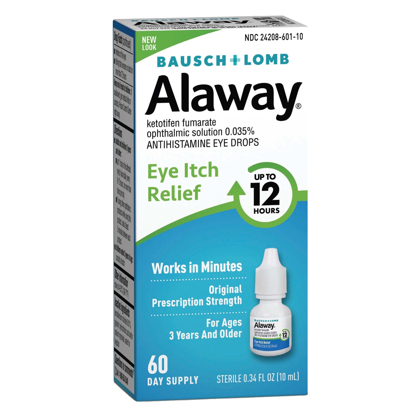 Bausch + Lomb Alaway Eye Itch Relief Drops 0.34 fl.oz / 10ml PACKAGING MAY VARY