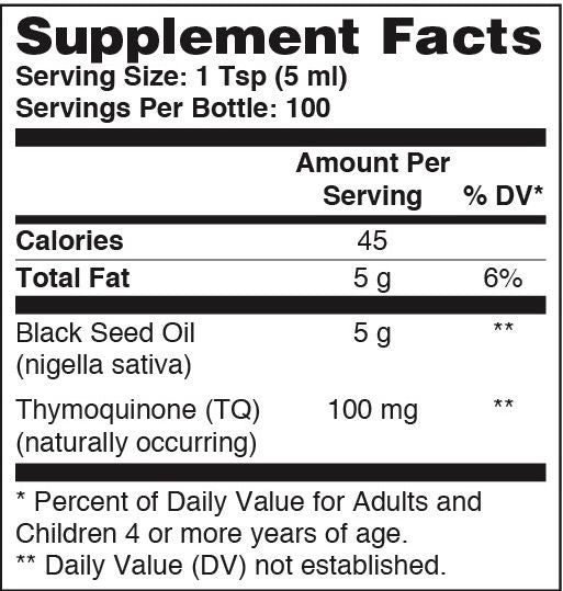Health Thru Nutrition Black Seed Oil Liquid (Cold Pressed) 16.9 fl. Oz / 500 mL NON-GMO