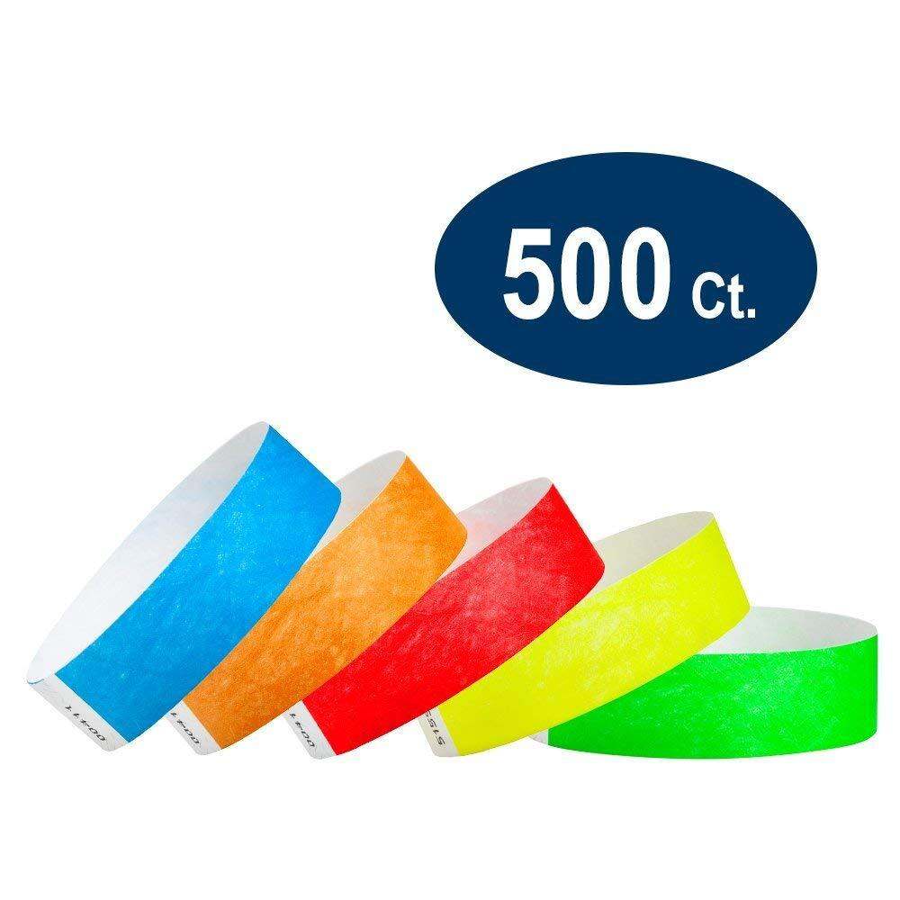 WristCo Variety Pack 3/4 Tyvek Wristbands, Assorted Color