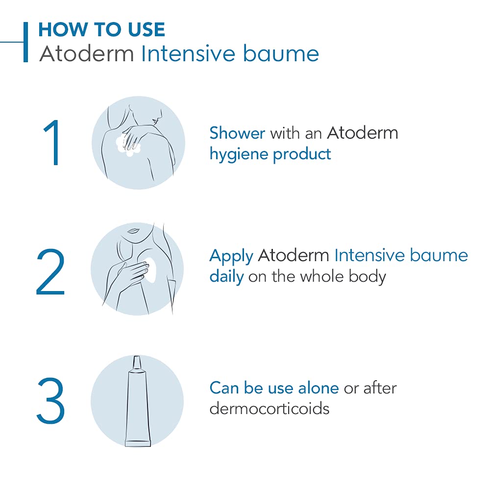 Bioderma Atoderm Intensive Ultra-Soothing Balm Face & Body Moisturizer for Very Dry Sensitive Skin, 16.7 fl.oz / 500ml