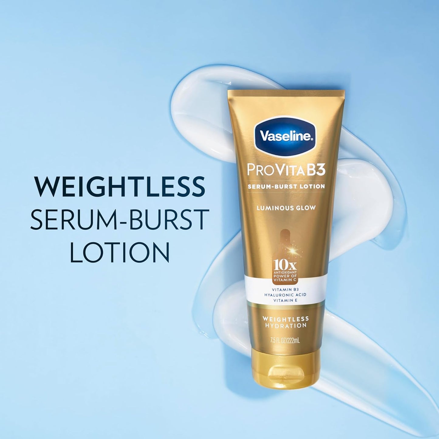 Vaseline ProVita B3 Serum Burst Lotion Weightless Hydration, 222 ml / 7.5 fl. oz.