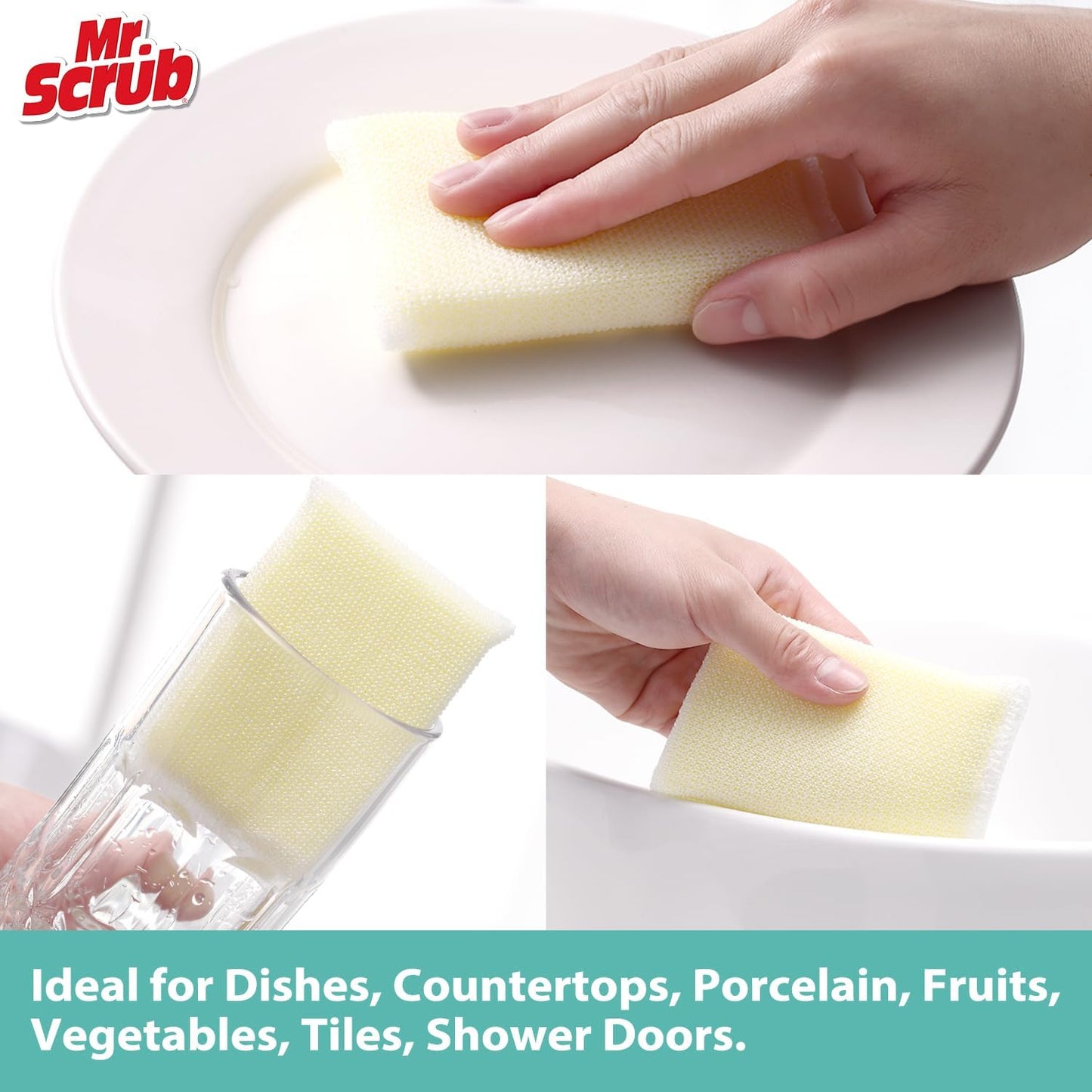 Mr. Scrub Non-Scratch Kitchen Scrub Sponge, 12 Pads