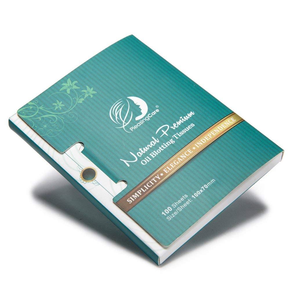 Pleasing Care Natural Premium Oil Blotting Tissues, Natural Bamboo Charcoal, 100 Sheets