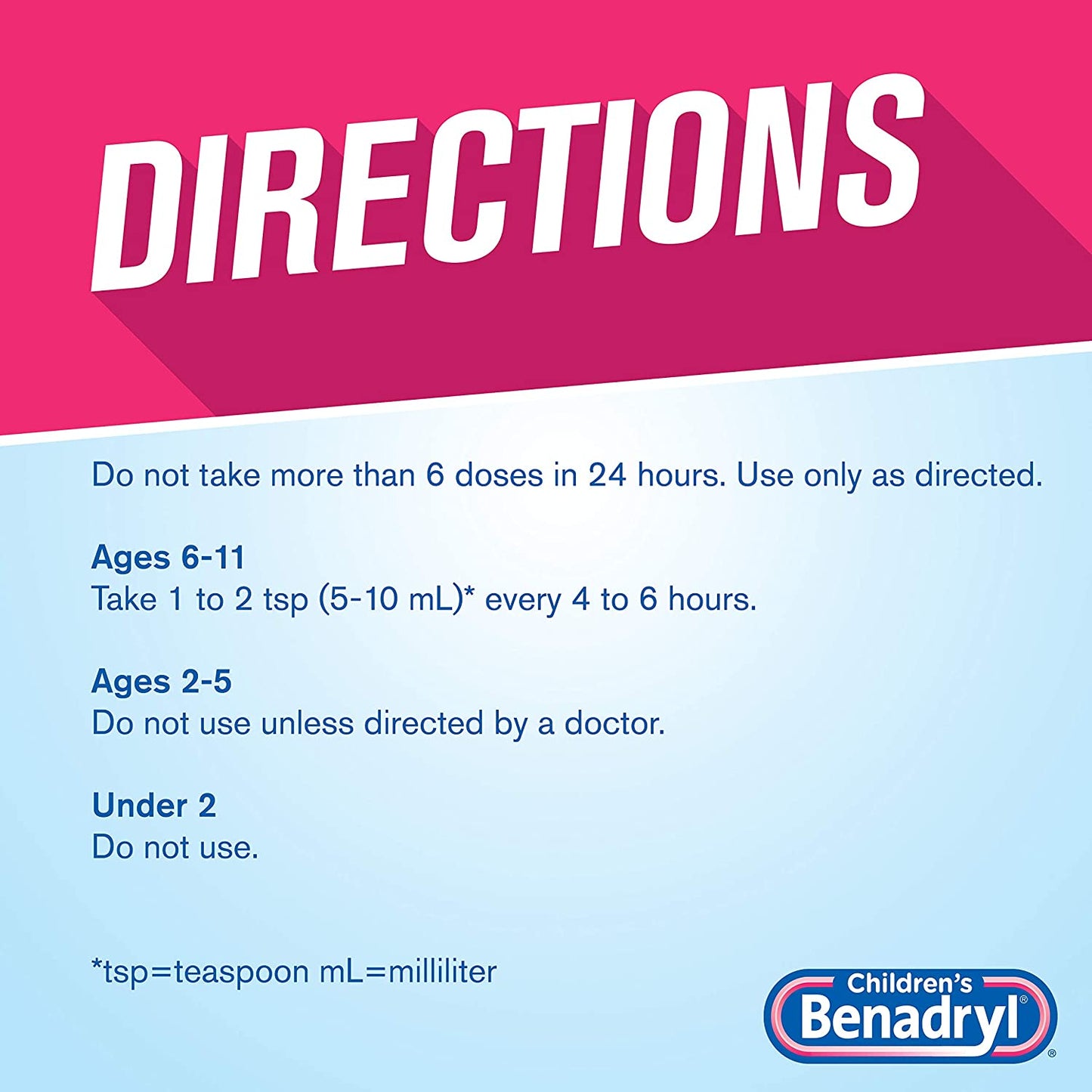 Children's Benadryl Dye-Free Allergy Liquid 12.5 mg Bubble Gum Flavored, 4 fl.oz / 118 ml