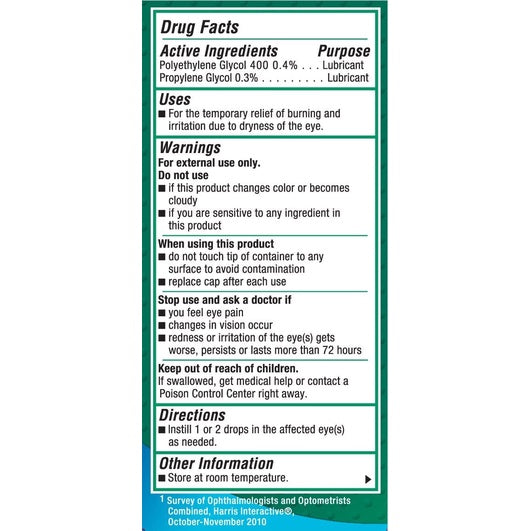 Systane Lubricant Eye Drops Original Long Lasting Relief 1/2 Fl Oz (15ml)