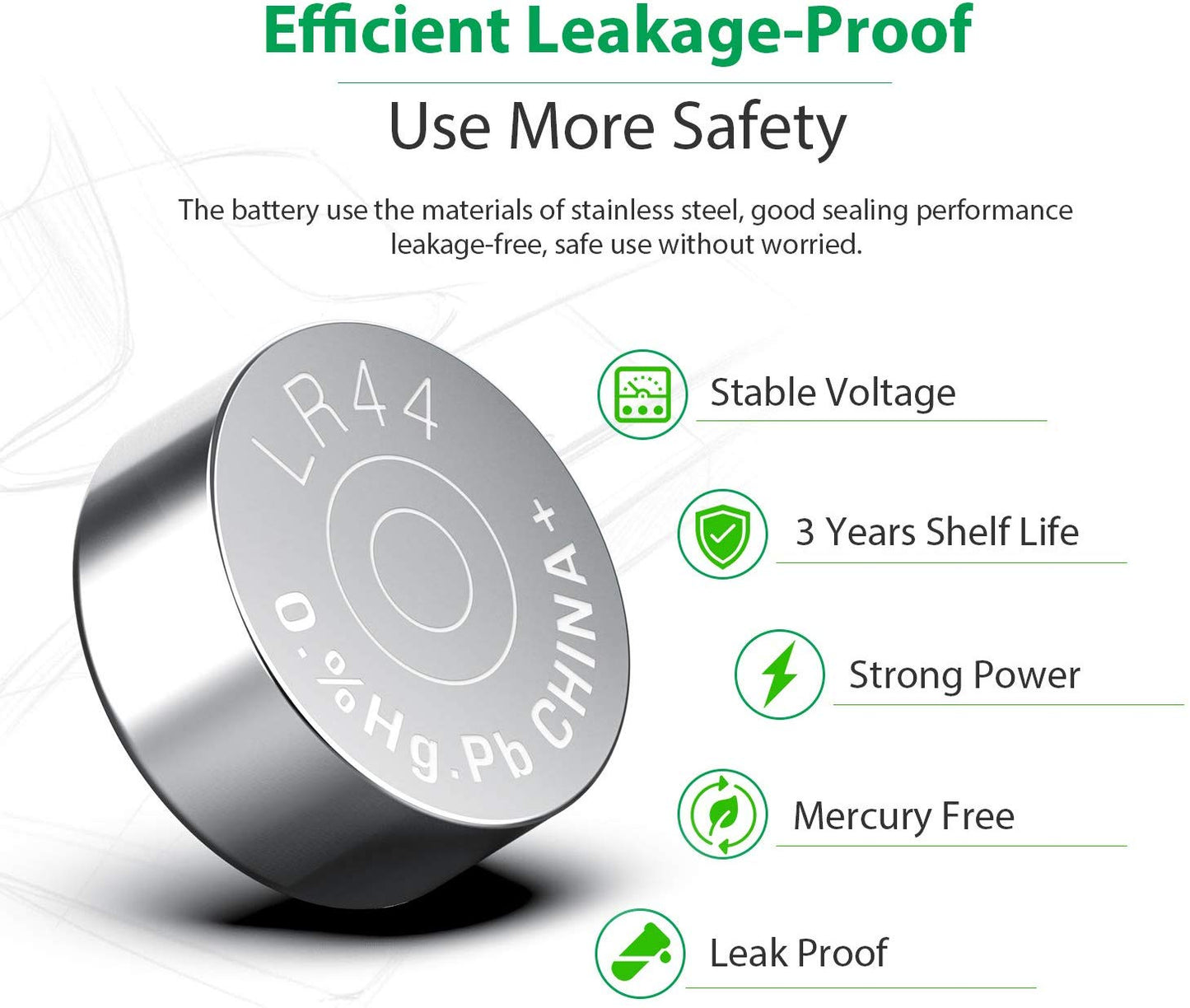 LiCB LR44 AG13 357 303 SR44 Battery 1.5V Button Coin Cell Batteries (20 Pack)