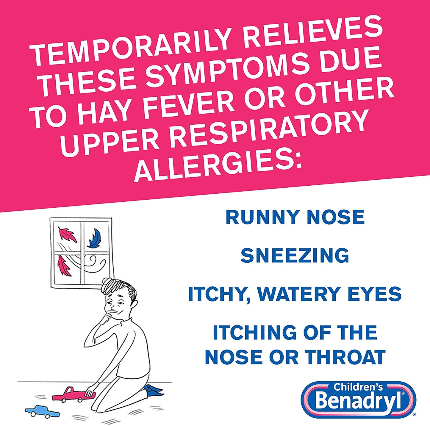 Children's Benadryl Dye-Free Allergy Liquid 12.5 mg Bubble Gum Flavored, 4 fl.oz / 118 ml