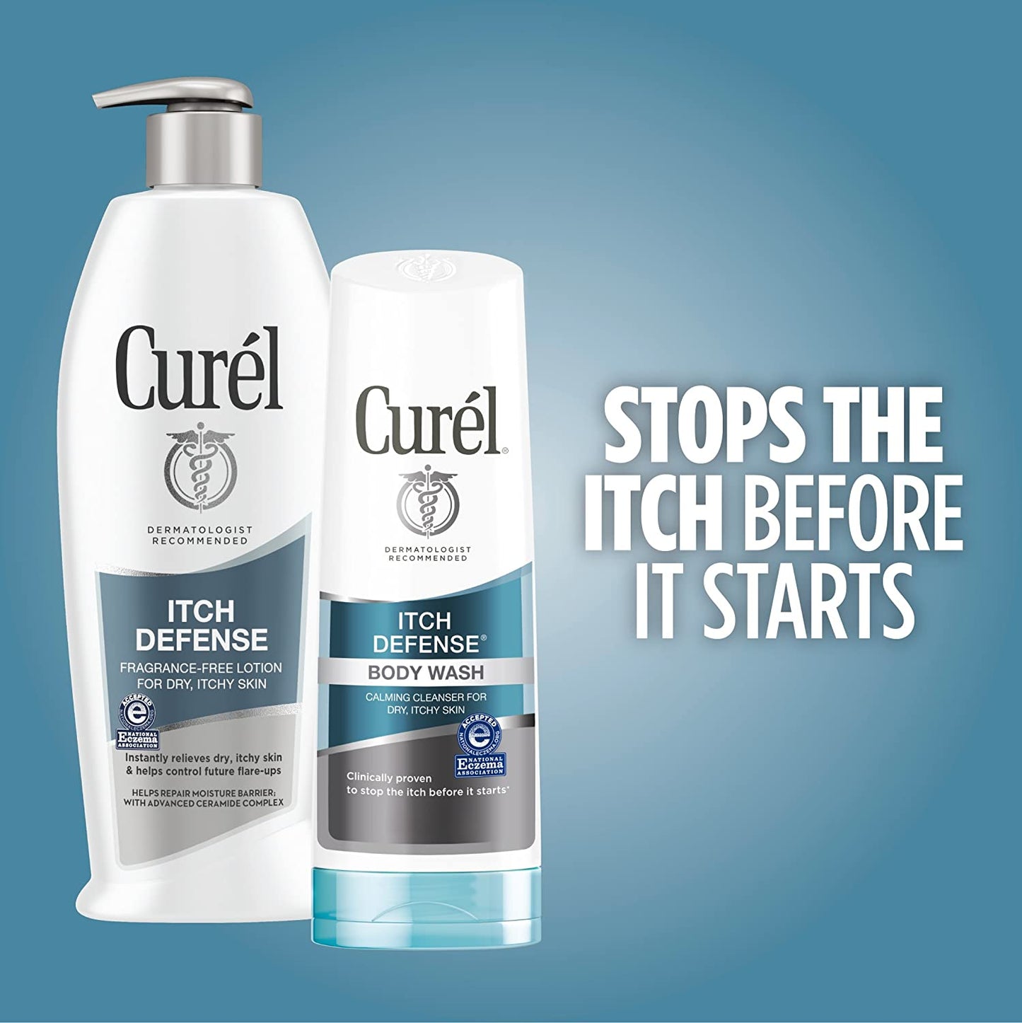 Curél Itch Defense Calming Daily Cleanser, Body Wash with Hydrating Jojoba and Olive Oil, 10 fl.oz