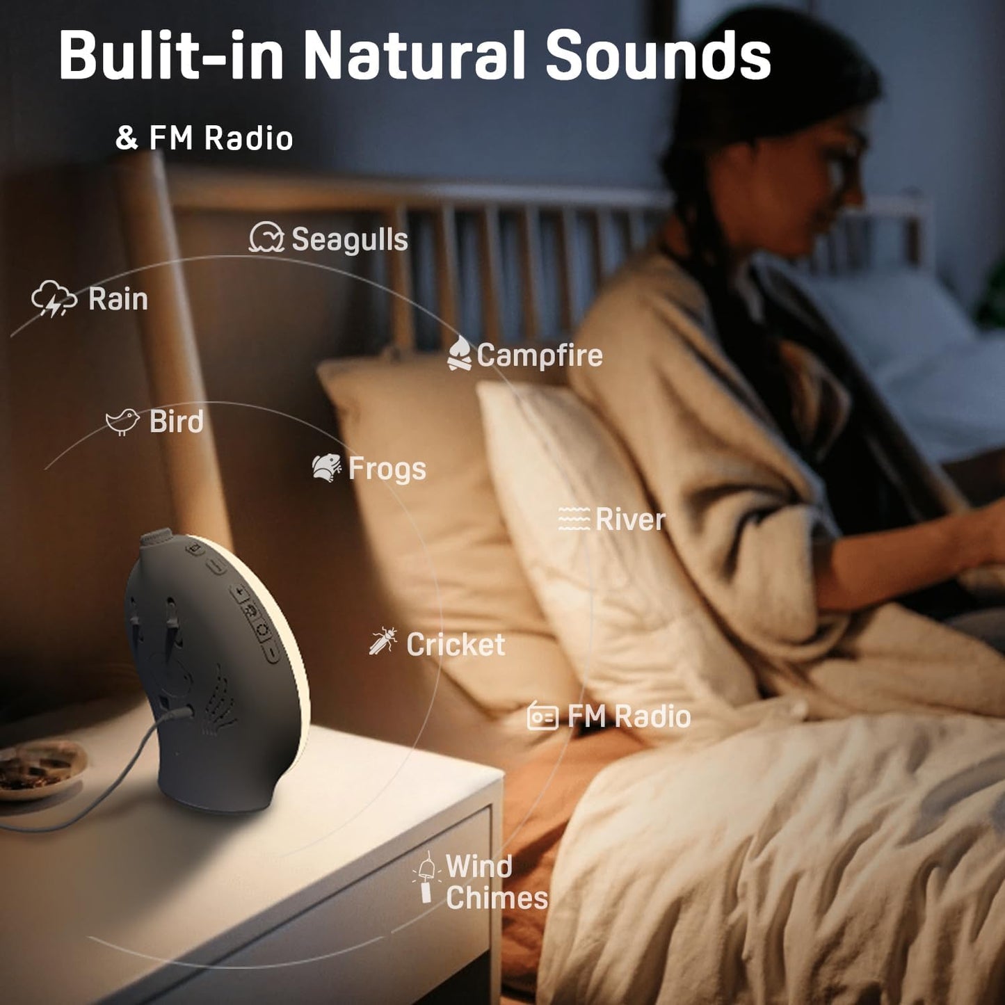 Jall Smart Wake-Up Light Alarm Clock K8 320 Up To Lux