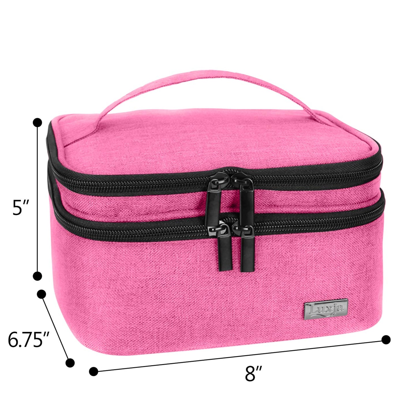 Luxja Portable Organizer Bag For Nail Polish And Manicure 1 Set (Pink)