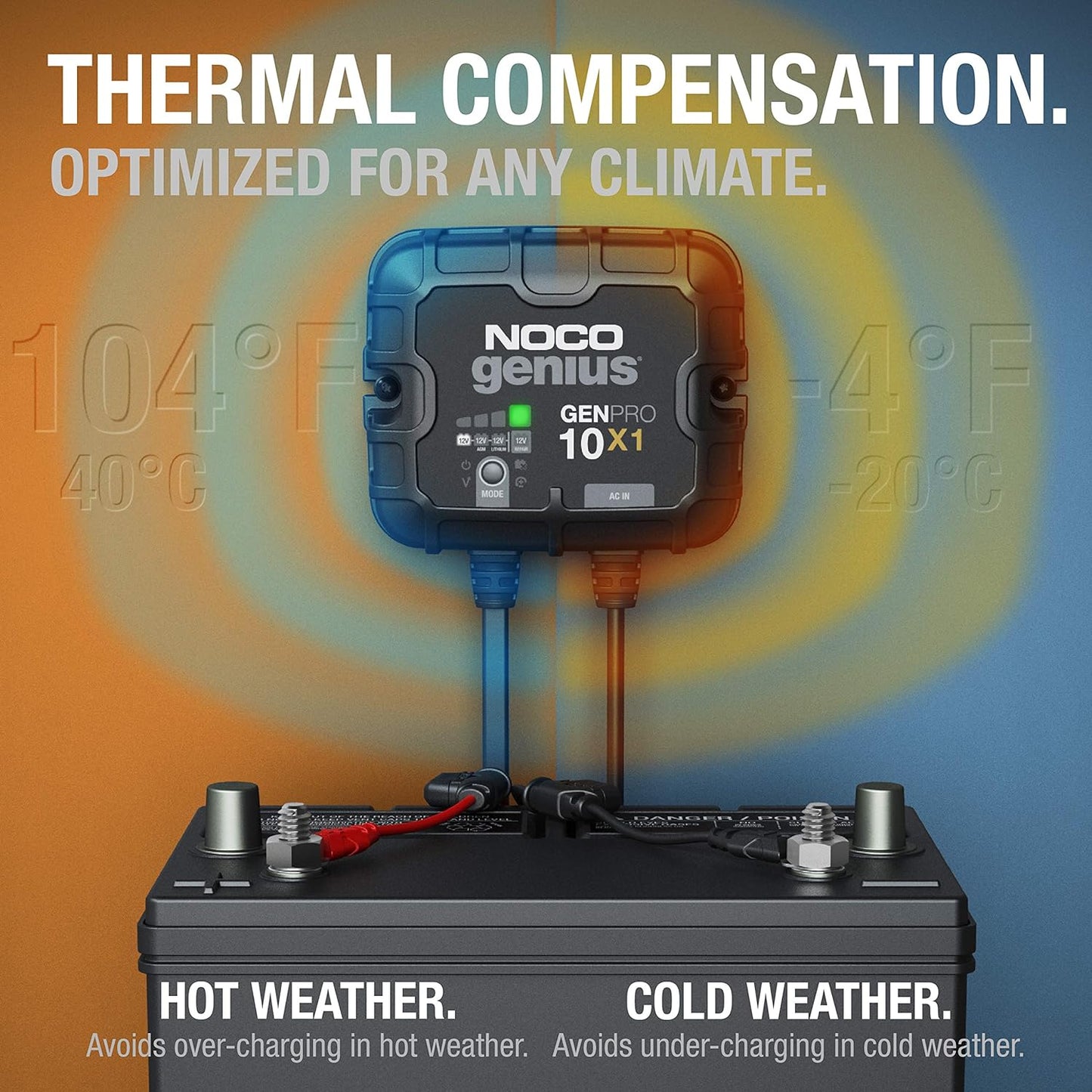 NOCO Genius GENPRO10X1 12V 10A 1-Bank On Board Battery Charger