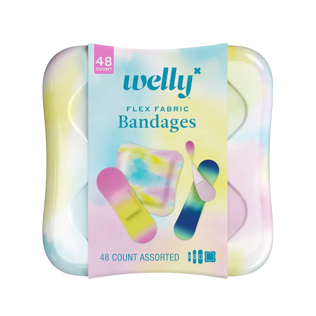 Welly Bravery Badges (WLY1045) Assorted Flex Fabric Bandages, 48 Count