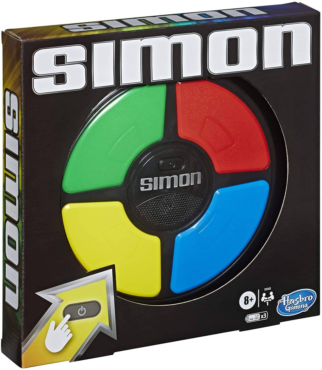 Hasbro SIMON Handheld Electronic Memory Game E9383 with Lights and Sounds for Kids Ages 8+