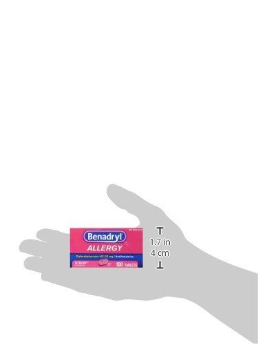 Benadryl Allergy Diphenhydramine HCl 25 mg, Antihistamine - 100 Tablets