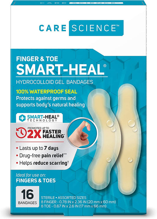 Care Science Finger & Toe Smart-Heal Hydrocolloid Gel 16 Bandages