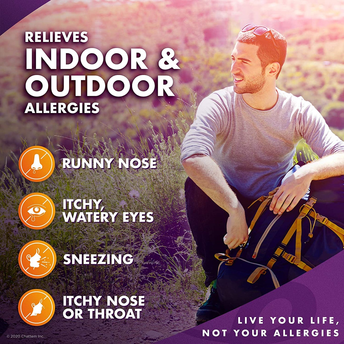 Allegra 24 Hour Indoor & Outdoor Allergy Relief 180mg Non-Drowsy, 30 Tablets