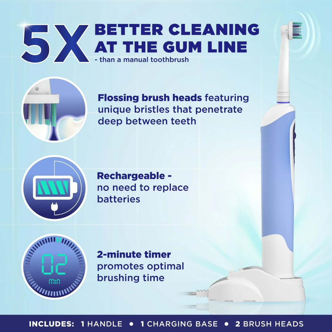 Equate Rechargable Infinity Toothbrush (No Replacement Toothbrush Head)