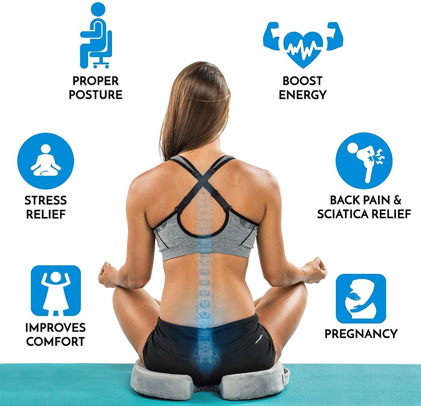 ComfiLife Gel Enhanced Seat Cushion for Tailbone Pain - Office Chair Car Seat Cushion