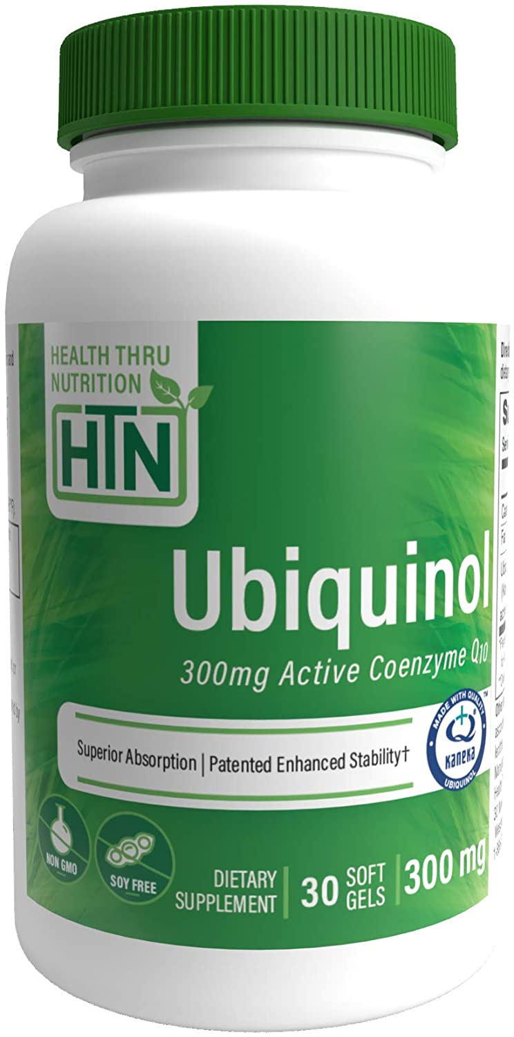 Health Thru Nutrition Ubiquinol CoQ10 300 mg, 30 Softgels Superior Absorption