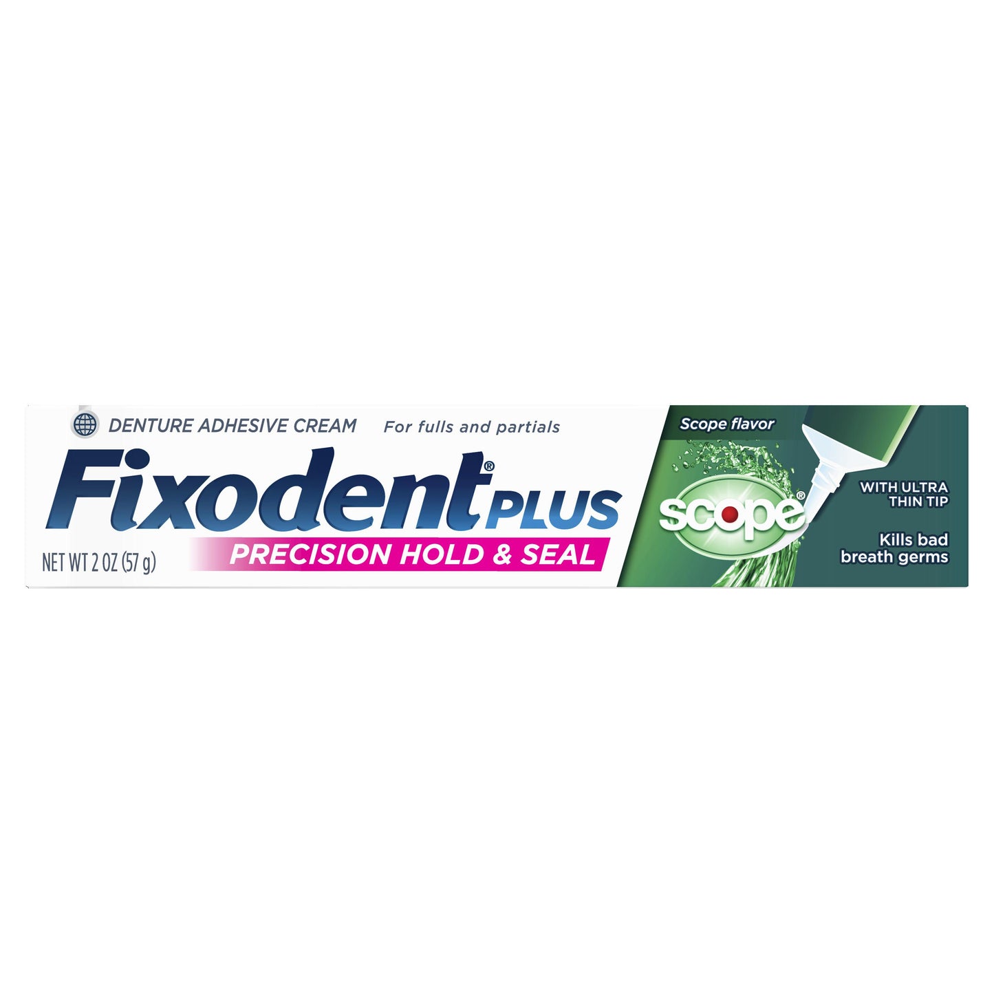Fixodent Plus Scope Precision Hold & Seal Adhesive Cream, 2 oz. / 57g (PACKAGING MAY VARY)