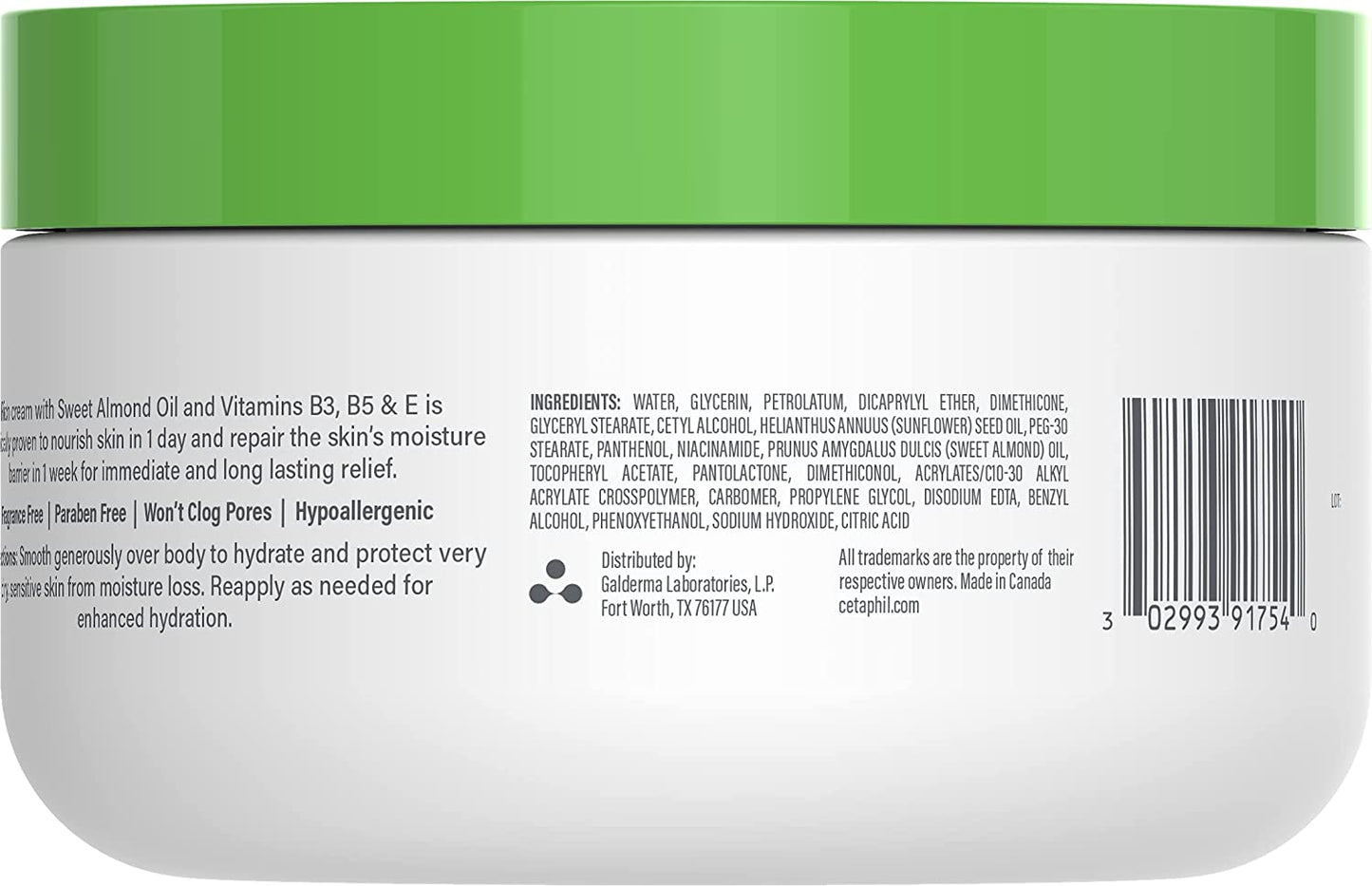 Cetaphil Moisturizing Cream Very Dry To Dry, Sensitive Skin Hydrates for 48 Hours  8.8 Oz / 250 g