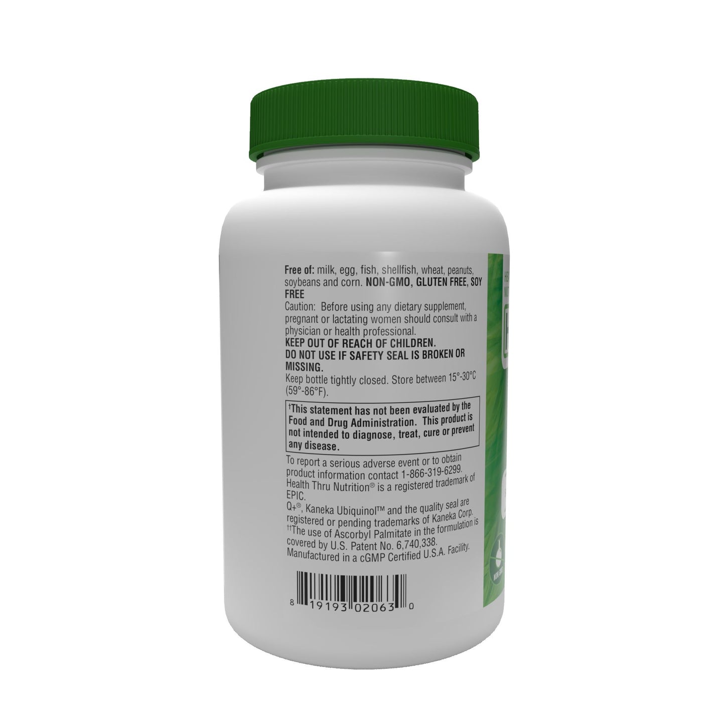 Health Thru Nutrition Ubiquinol (Kaneka™) CoQ10 300mg (NON-GMO) 120 Softgels Superior Absorption