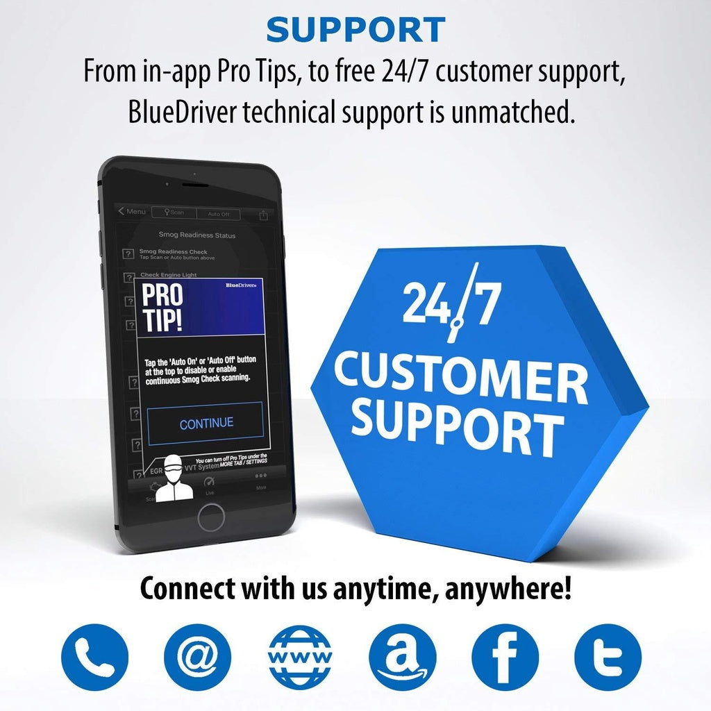BlueDriver Bluetooth Pro OBDII Scan Tool for iPhone & Android