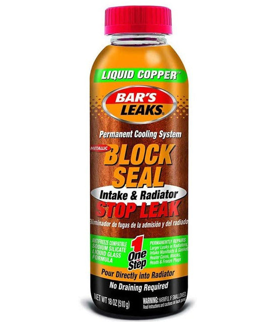 Bar's Leaks 1109-6PK Liquid Copper Block Seal Intake and Radiator Stop Leak, 510 g / 18 oz