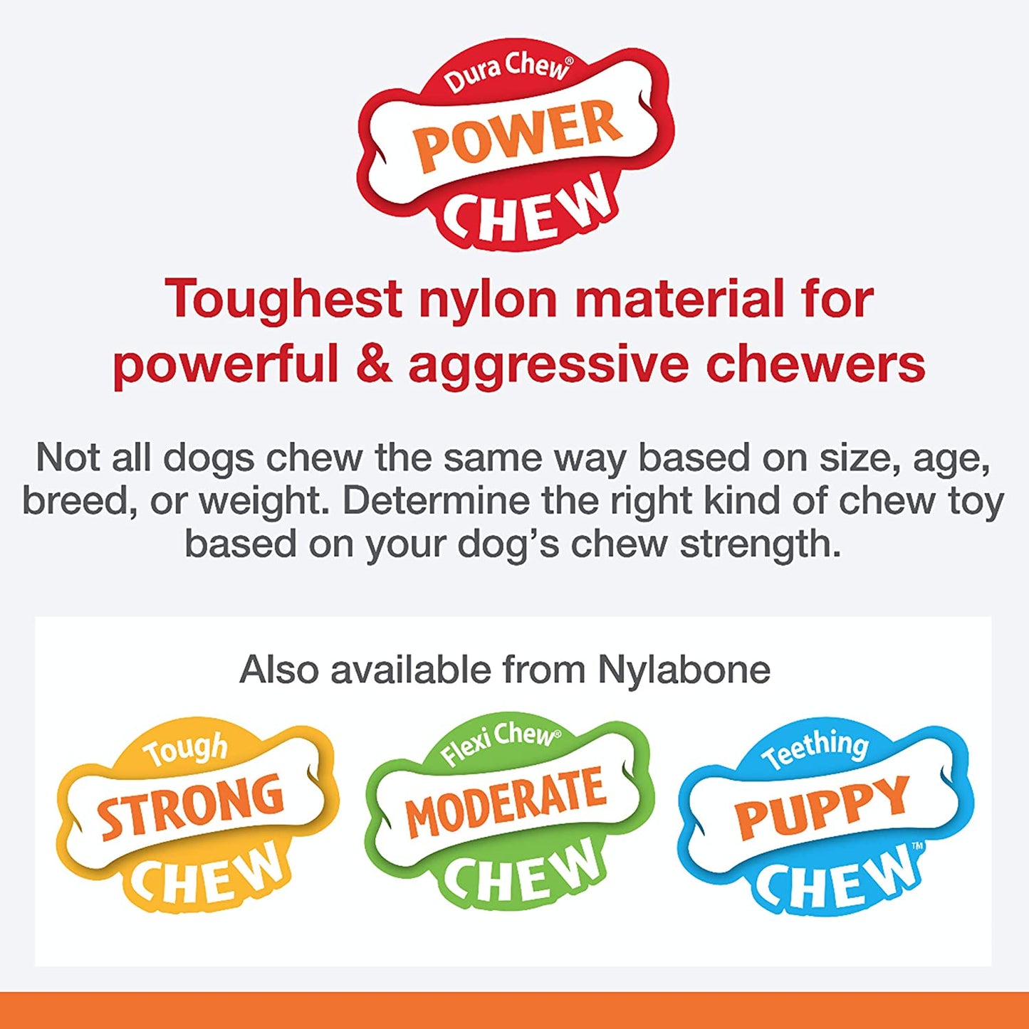 Nylabone Power Chews Best Long Lasting Original Flavor 1 Count