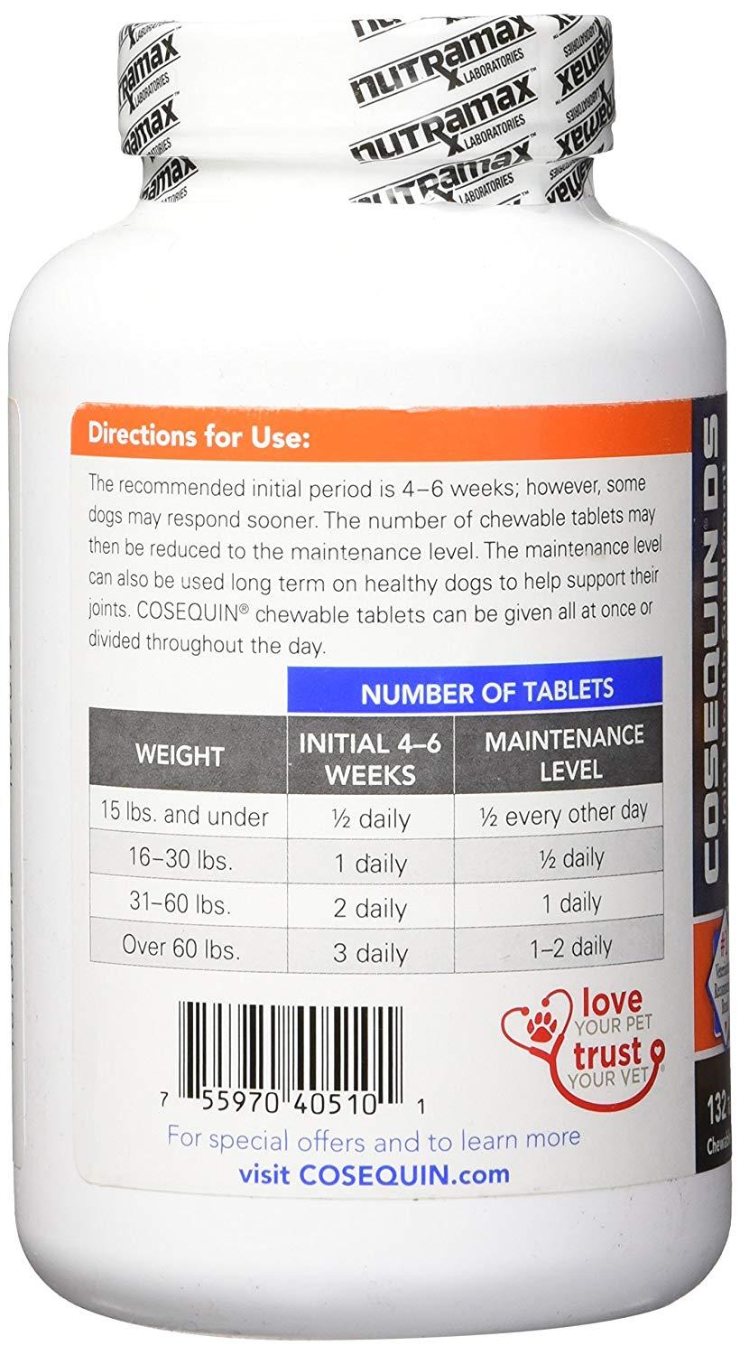 Nutramax Cosequin DS Plus with MSM 132 Chewable Tablets