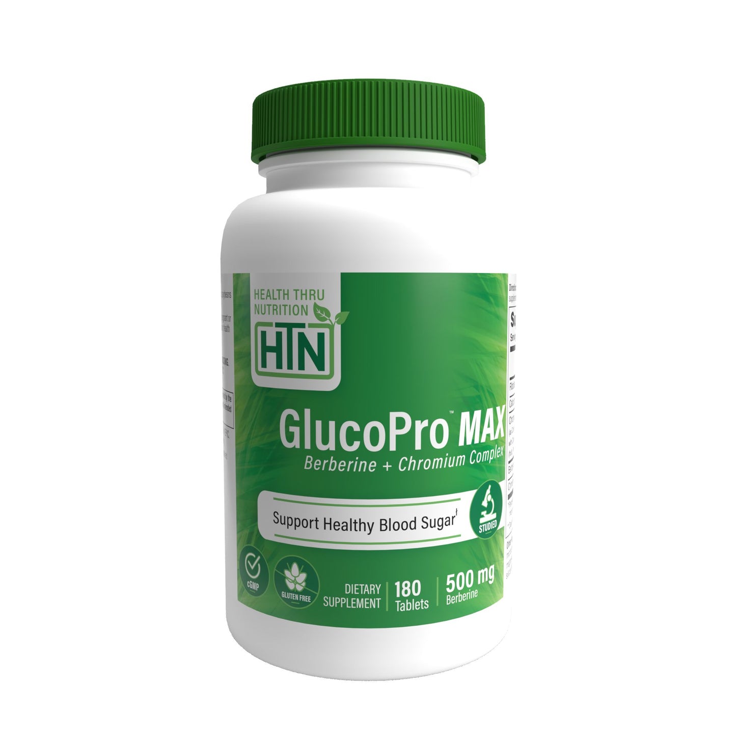 Health Thru Nutrition GlucoPro Max Berberine + Chromium Complex 1500MG 180 Tablets Support Healthy Blood Sugar
