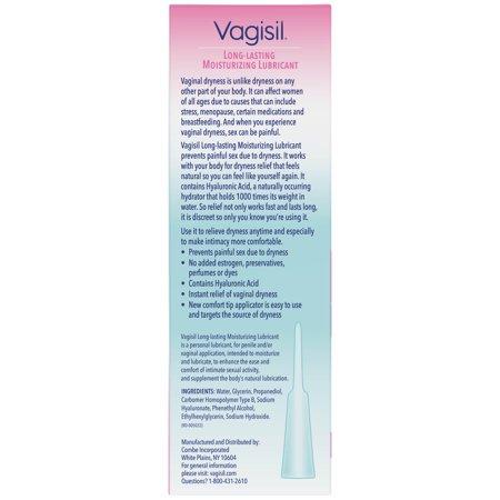 Vagisil Long Lasting Moisturizer 8 Prefilled Internal Disposable Applicators, 0.20 oz each