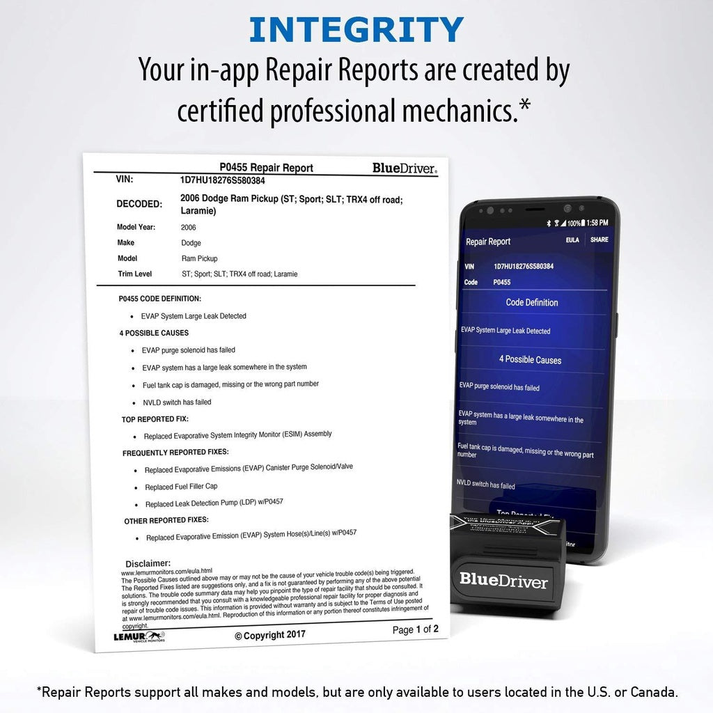 BlueDriver Bluetooth Pro OBDII Scan Tool for iPhone & Android