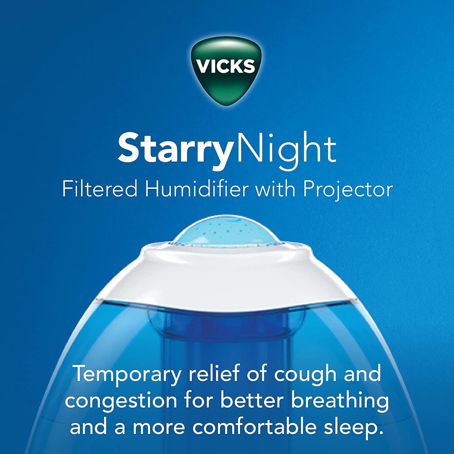 Vicks Starry Night Cool Moisture Humidifier, 1 Gal. Medium Room Size, V3700VV2