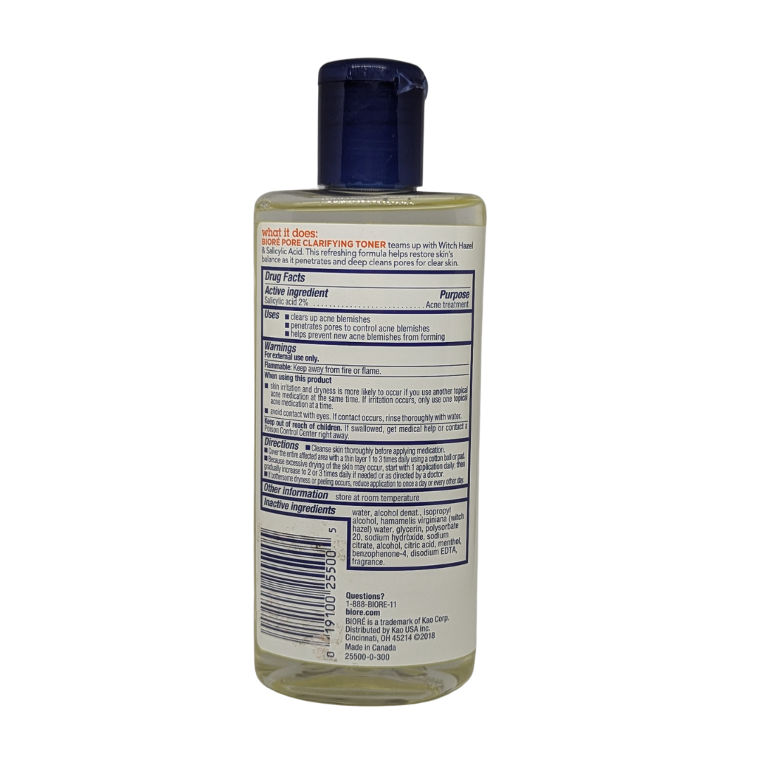 Biore Witch Hazel Pore Clarifying Toner Oil-Free, 236 ml / 8.0 fl oz