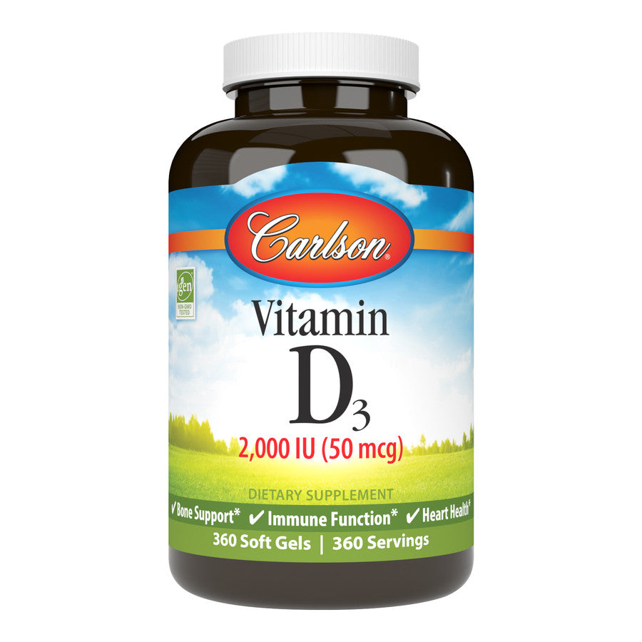 Carlson Vitamin D3 2,000 IU (50mcg) Bone Support, Immune Function & Heart Health