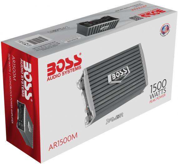 BOSS Audio AR1500M Monoblock Car Amplifier - 1500 Watts Max Power, 2/4 Ohm Stable