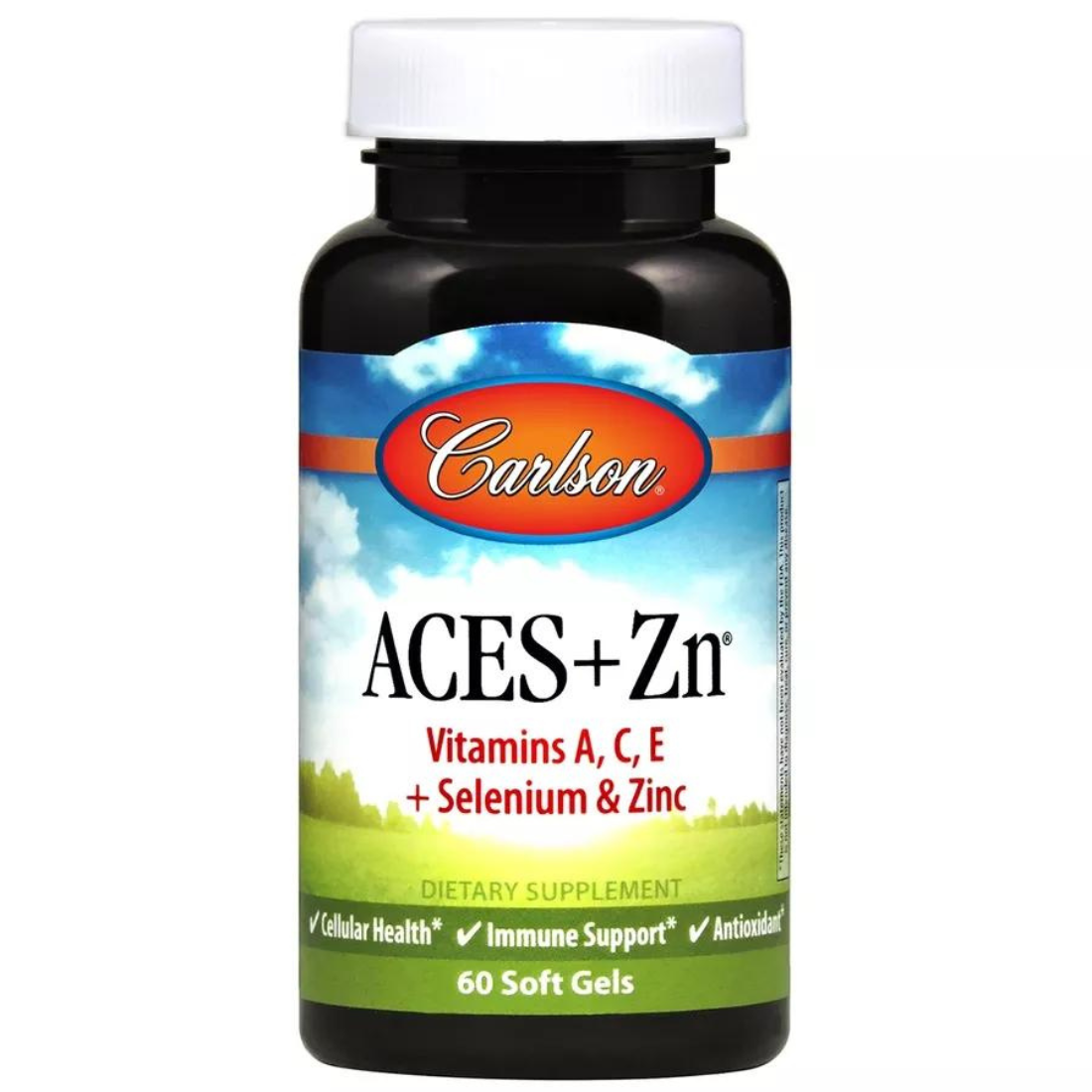 Carlson ACES + Zn 60 Softgels Vitamin A C E Selenium and Zinc Multivitamin