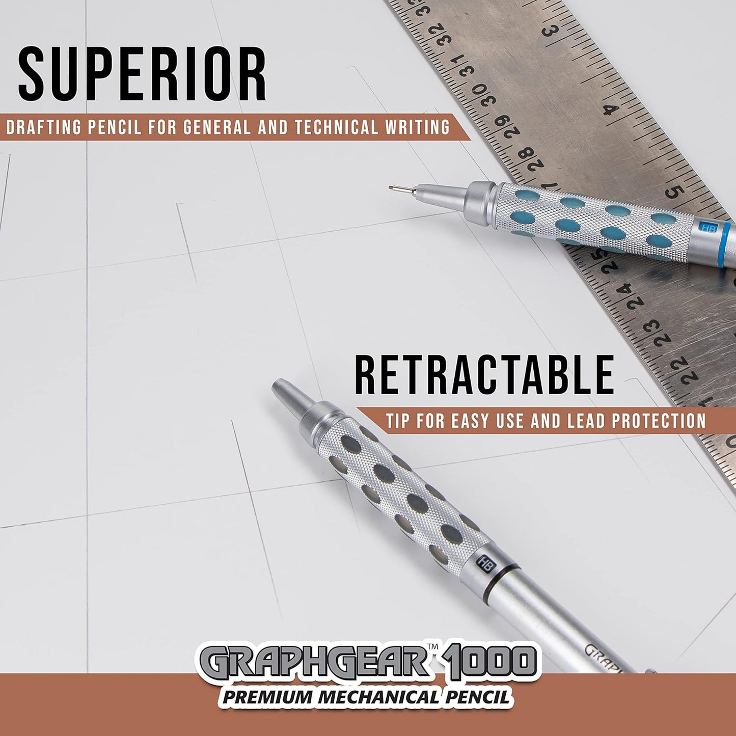 Pentel GraphGear 1000 Mechanical Pencil Black Barrel  (0.5mm)